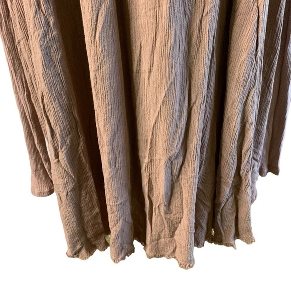 Free People NWT Ribbed Mauve Oversized Long Sleeve High Low Shirt - Picture 5 of 9